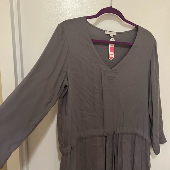 Glam grey draw string dress - Picture 2 of 4